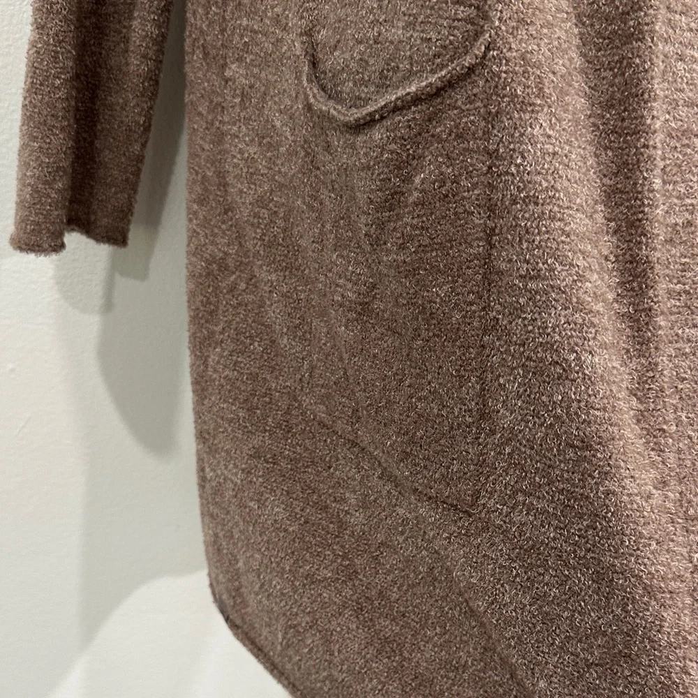 Barefoot Dreams CozyChic Lite  Brown Long Cardigan - Picture 4 of 13